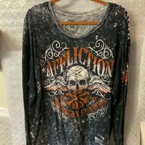 Mens Affliction Casual Long Sleeve Shirt